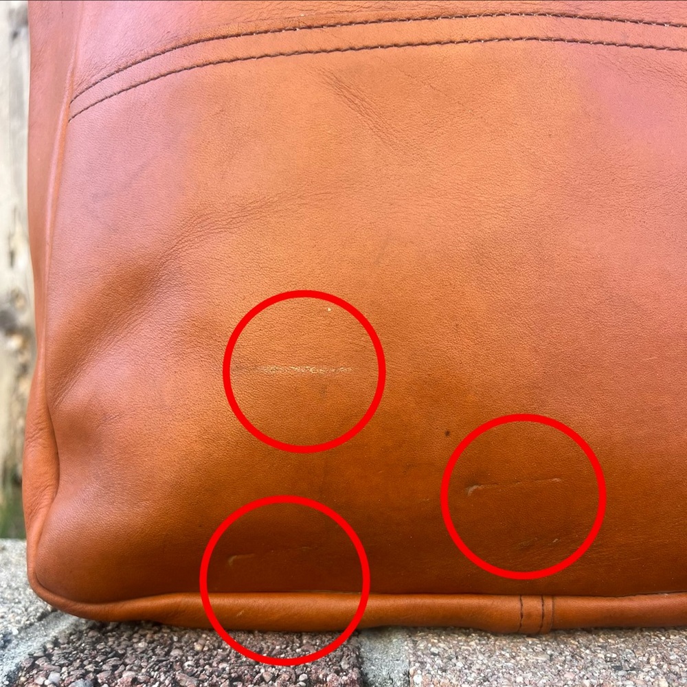 Rare Vintage LL Bean 70s Leather Carryall Bag Tote - Picture 11 of 14